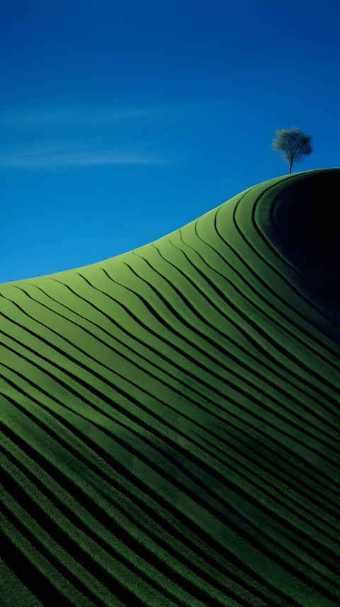 Minimalist Grass Texture Wallpaper for Mobile