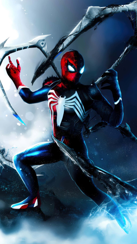 High-Quality Spiderman Action Scene Wallpaper