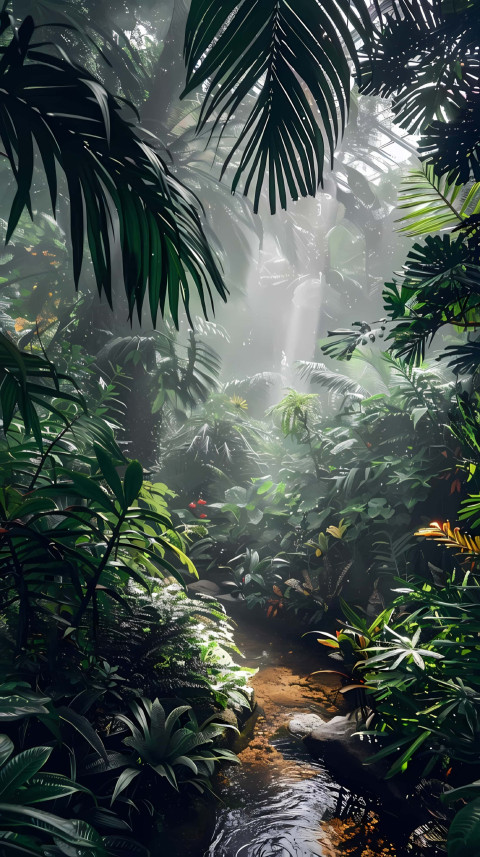 Foggy Rainforest Jungle Wallpaper in High Resolution