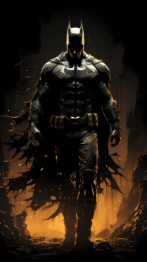 Batman in Angry Mood 4K Wallpaper