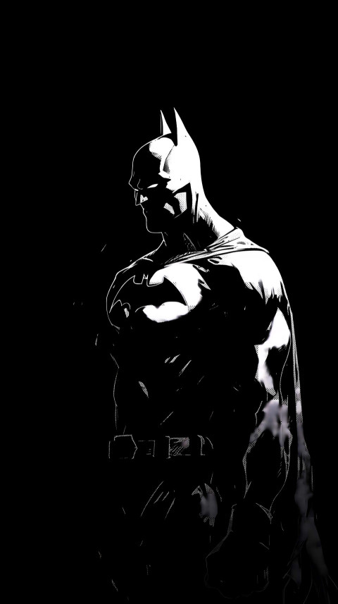 Batman in Black Armor Art Wallpaper