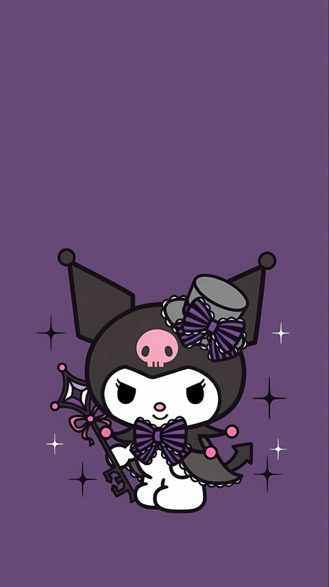 Kuromi Abstract Art Phone Wallpaper