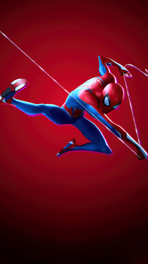 Web-Slinging Spiderman Action Shot Wallpaper