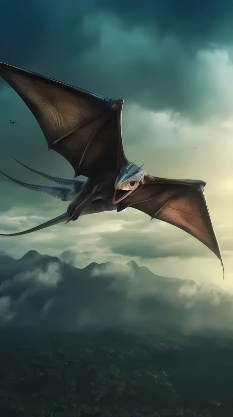 Tyrannosaurus Rex in Sky Wallpaper for Phone