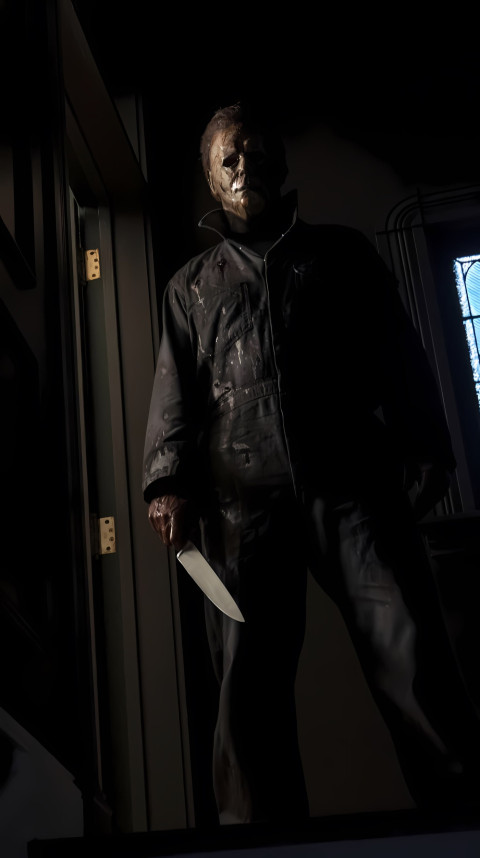Halloween Michael Myers Chilling Scene Wallpaper For Mobile