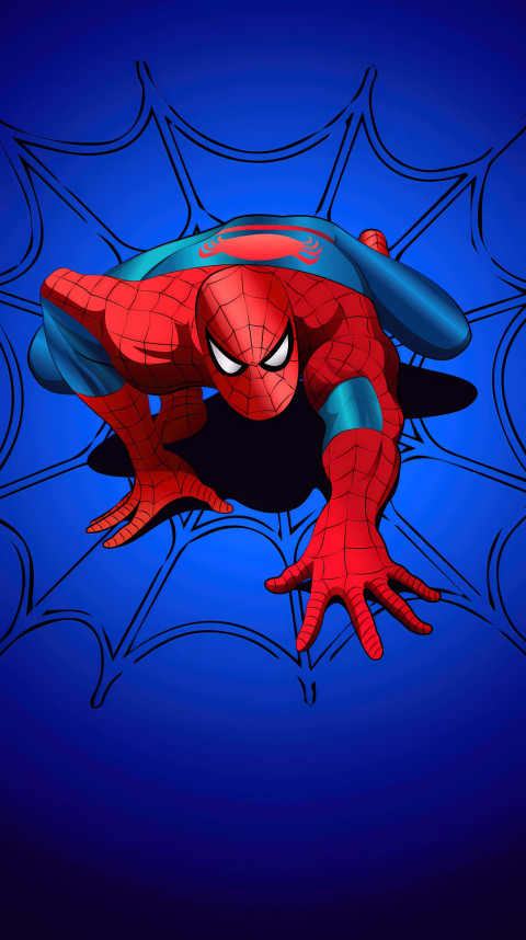 Spiderman Wall-Crawling Scene HD Background