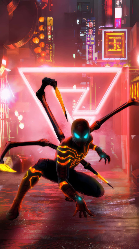 Spiderman Web-Slinging Action Scene HD Wallpaper