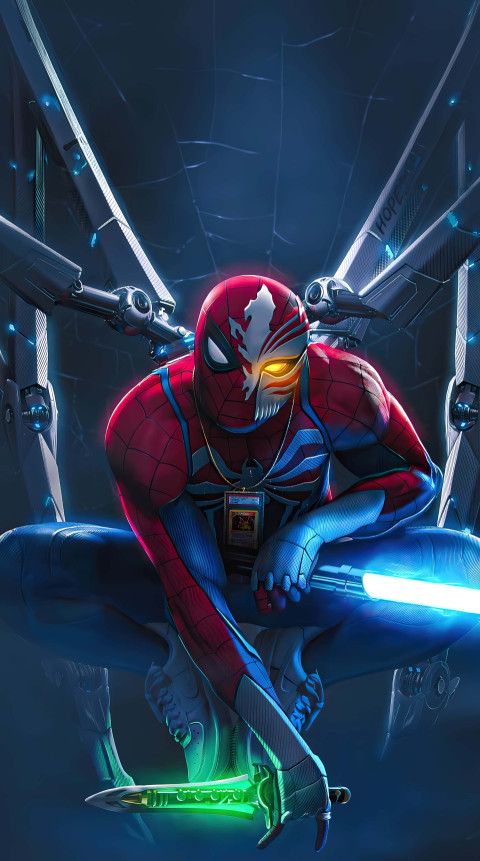 Spiderman Mid-Air Leap Image for Wallpaper