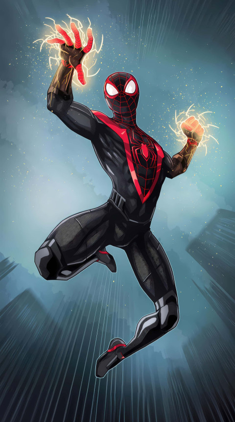 Spiderman City Scene HD Picture for Wallpaper