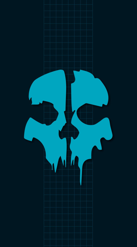 COD MW Ghost Blue Logo 4K Image