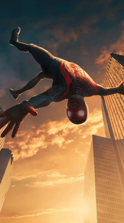 Spiderman Swinging Skyscrapers Wallpaper