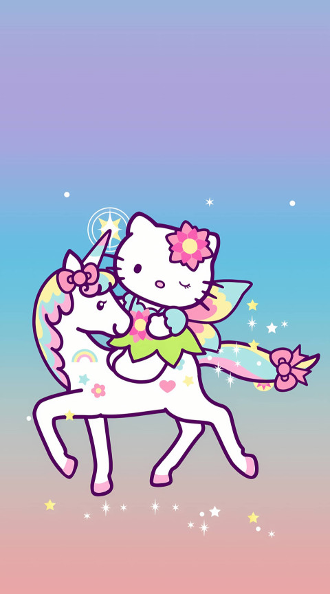 My Melody whit Cute Unicorn Friends Mobile Wallpaper