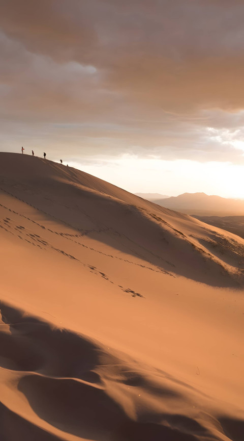 Tranquil Desert Sunrise for Android Mobile Screen