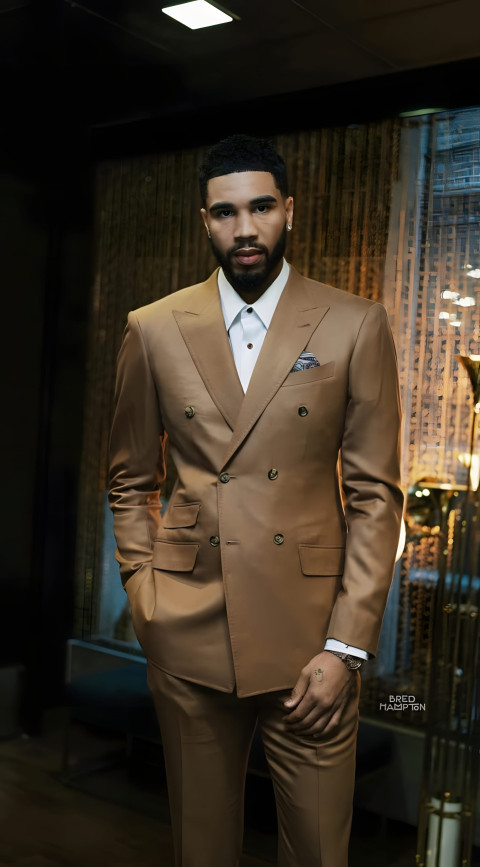 Jayson Tatum Standing Pose Wallpaper