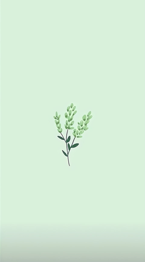 Sage Green Leaves Wallpaper for Phone 4K