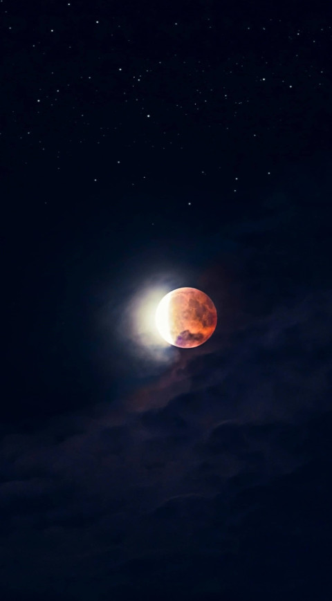 Full Moon Night Sky Wallpaper