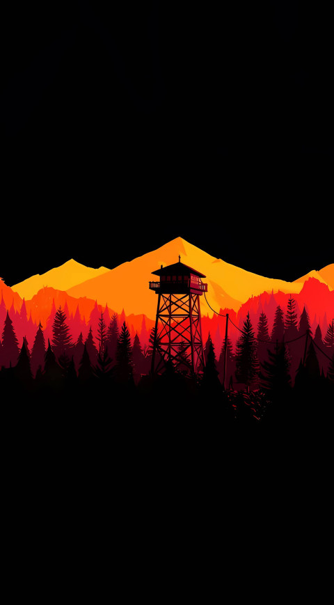 Gorgeous Firewatch Wallpaper for Smartphone Display