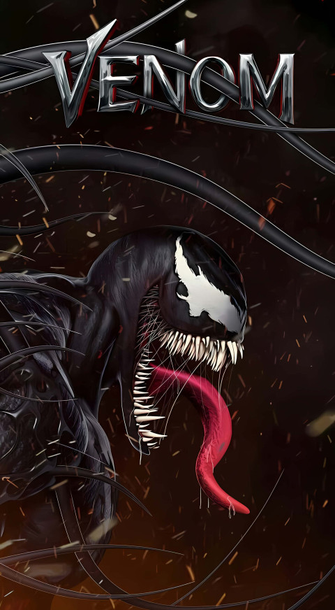 Venom Fighting Stance Wallpaper in 4K