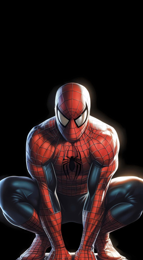 Spiderman in Cool Suit for Wallpaper