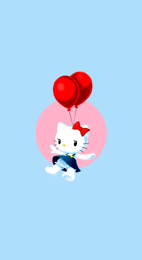 My Melody Balloon Ride Phone Wallpaper