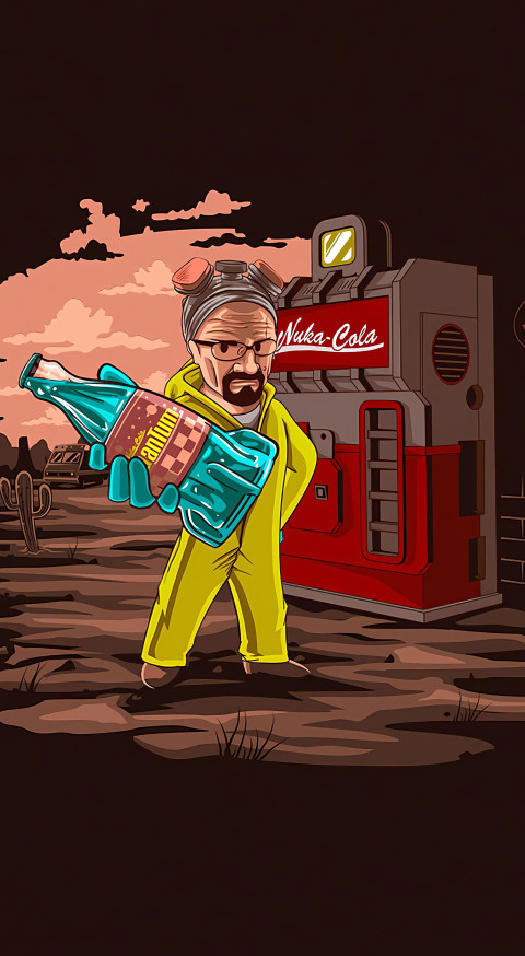 Epic Walter White with Fallout 4K Wallpaper