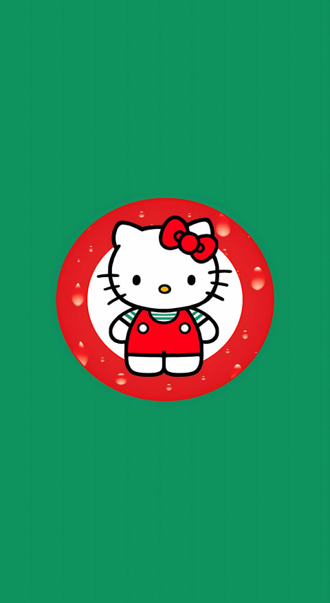 My Melody with Green Background Phone Wallpaper