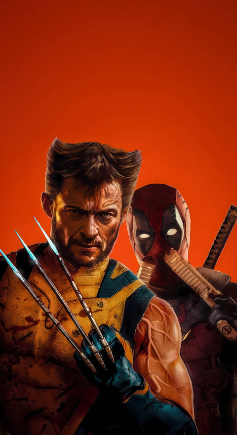 4K Deadpool & Wolverine Mobile Wallpaper to Download