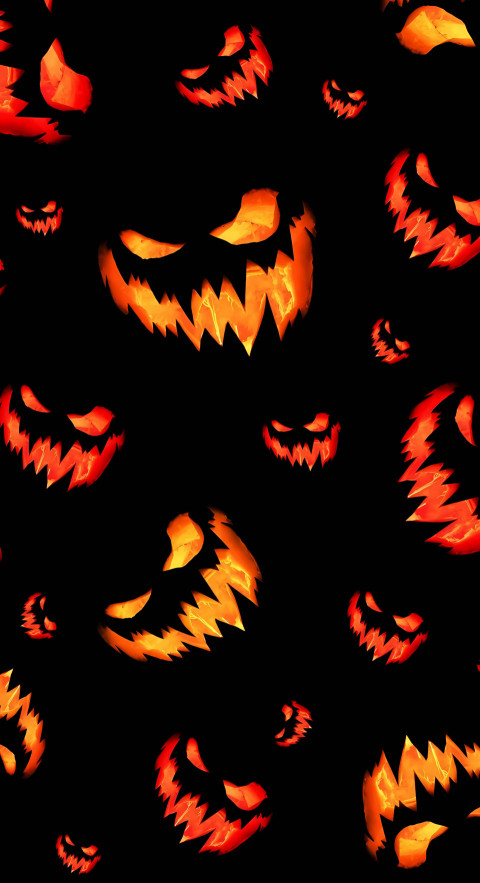 Orange and Black Halloween Wallpaper