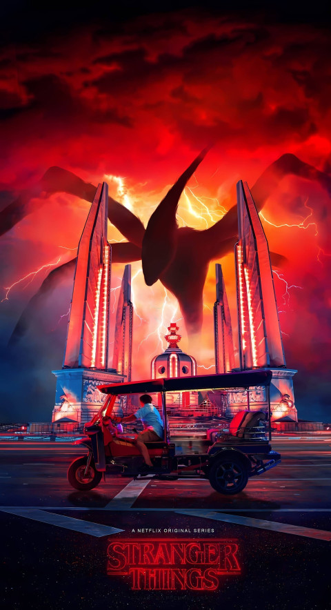 Stranger Things Adventure Shot City Nightscape 4K