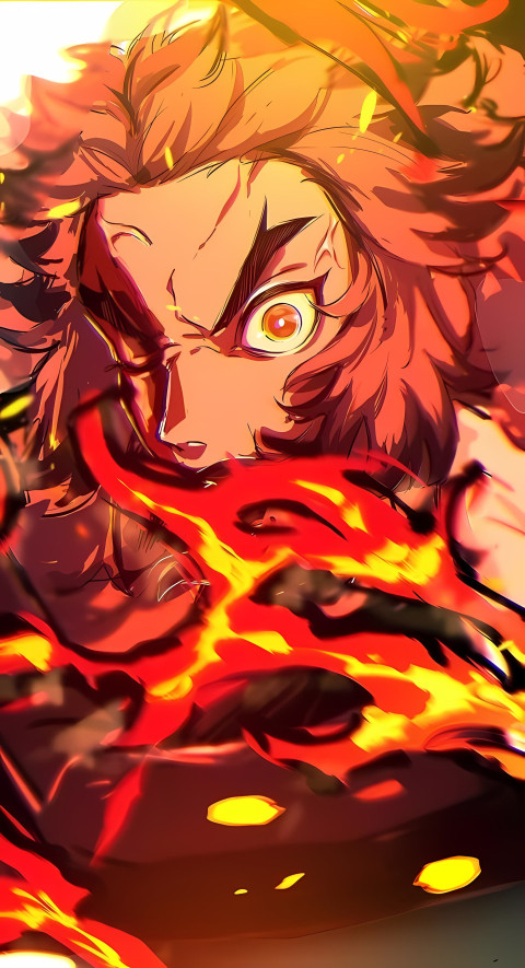 Anime Flame Pillar Mobile Image