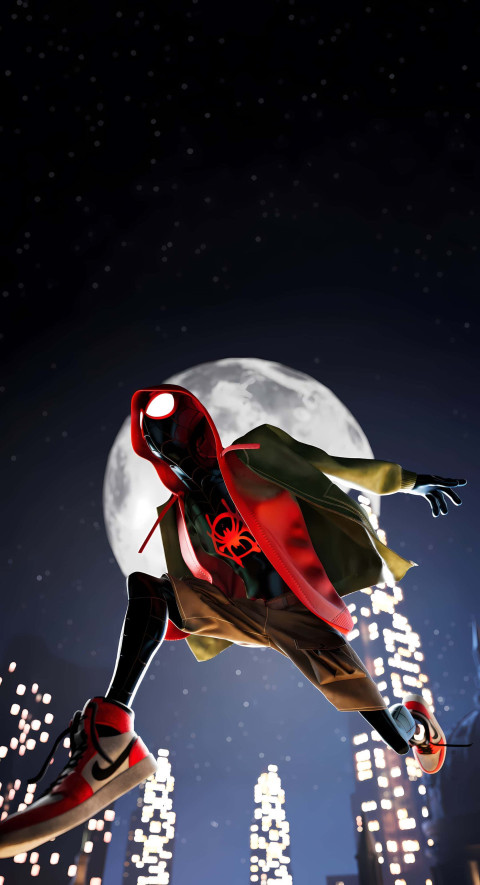 Spiderman Classic Web Slinging Pose 4k Background