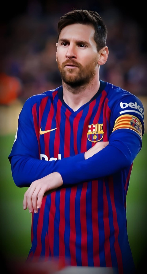Lionel Messi Portrait Wallpaper 4K