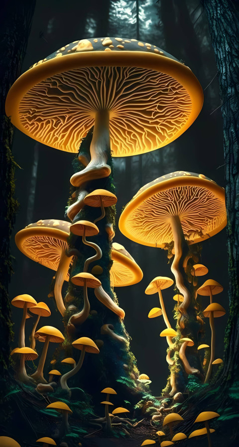 Cute Mushroom Phone Wallpaper for Your Mobile Screen