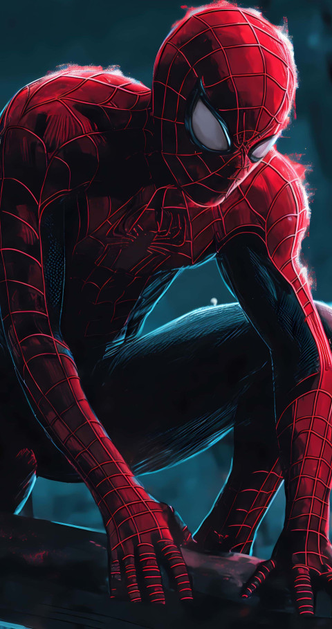 Spiderman Mid-Air Leap Photo for Wallpaper