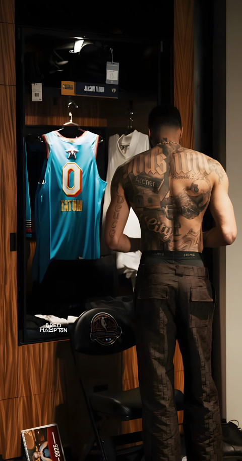 Jayson Tatum Focused Look Wallpaper