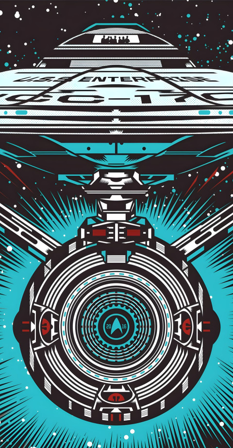 Vibrant Star Trek Phone Wallpaper for Download