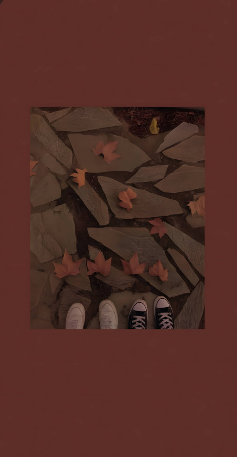 Fall Leaves on Grass Phone Wallpaper