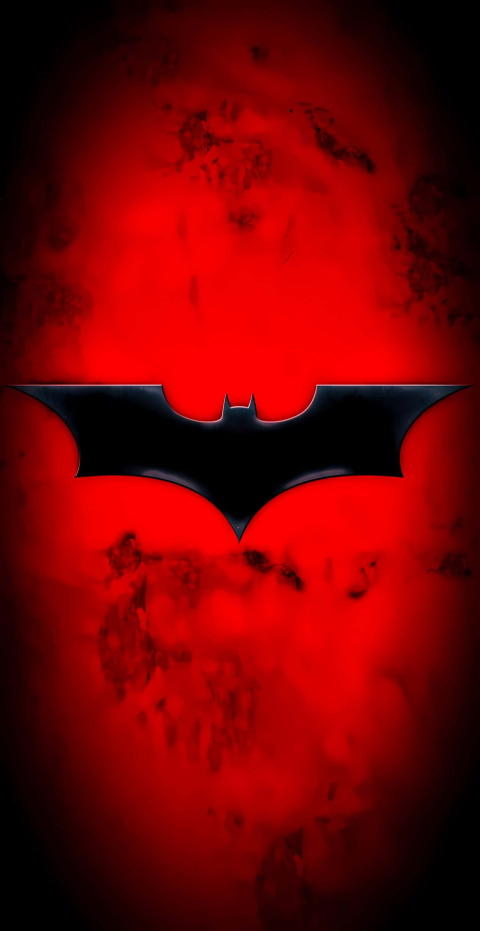 Batman Logo Red Wallpaper For Mobile