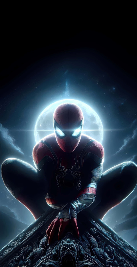 Spiderman Heroic Pose 2K Image for Phone