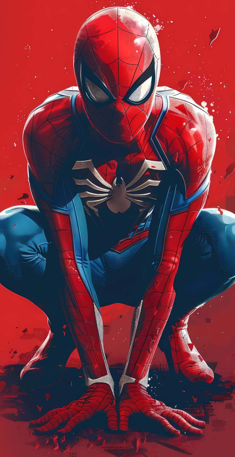 Hero Spiderman in Action Pose Wallpaper For Phone