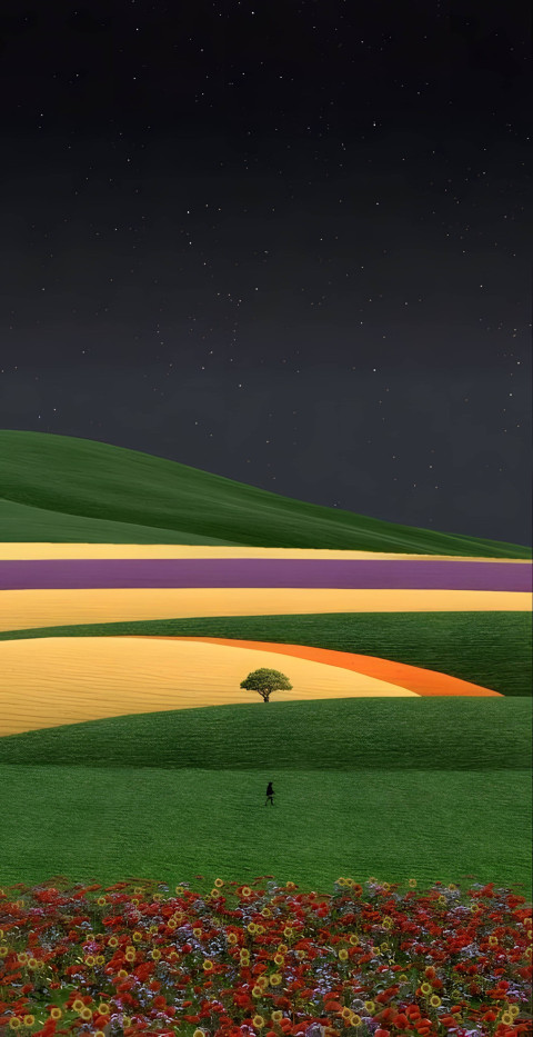 Serene Meadow Grass Mobile Image