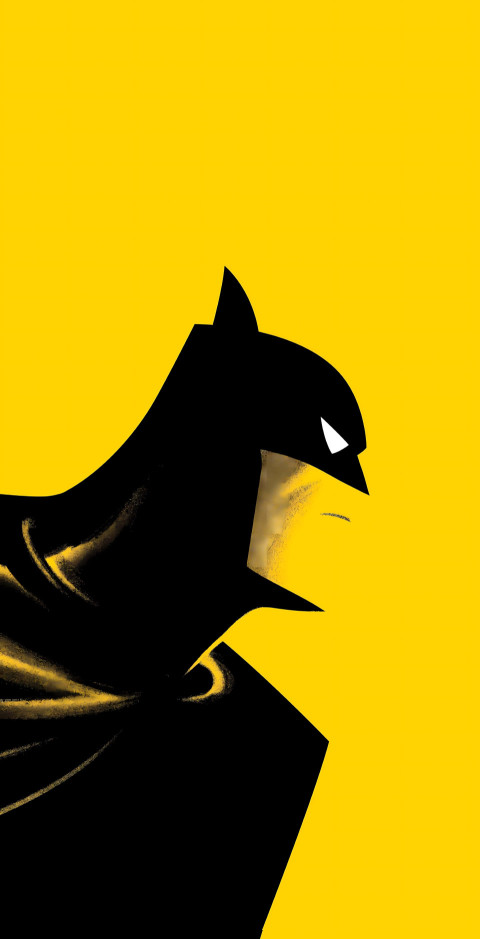 Batman in Black and Yellow Art Wallpaper