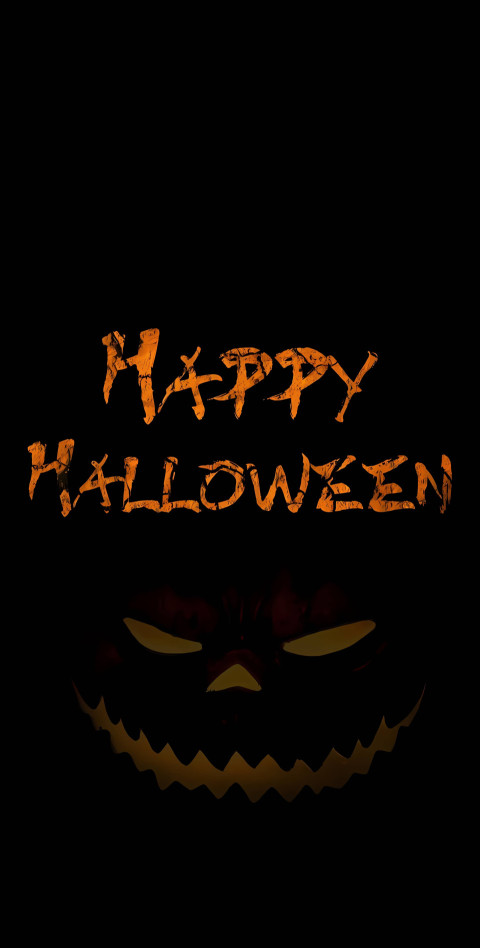4K Orange and Black Halloween Wallpaper