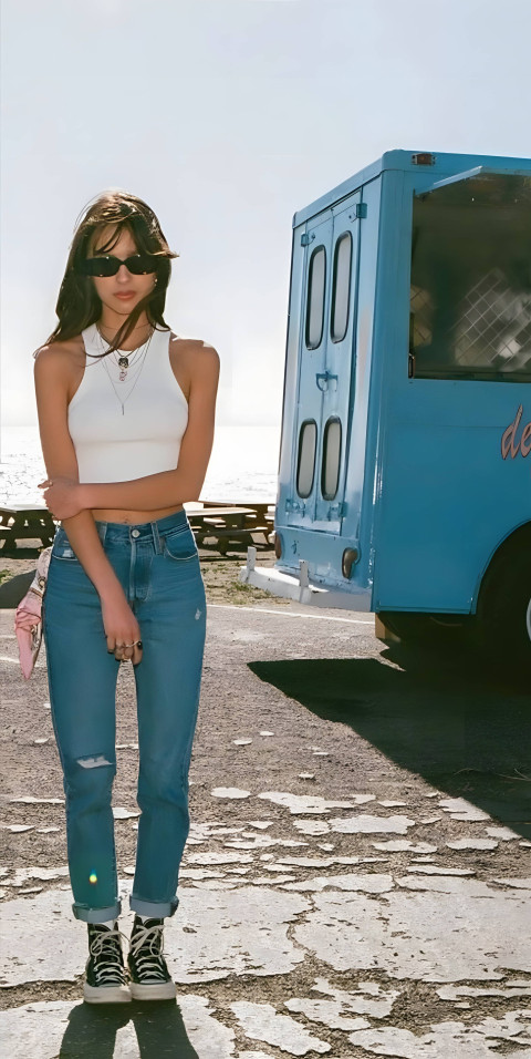 Olivia Rodrigo Rockstar Look Wallpaper