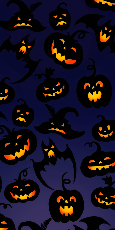 Purple Halloween Aesthetic Background 4K