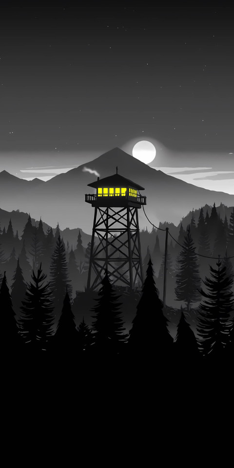 High Quality Firewatch Night Sky Wallpaper for Mobile