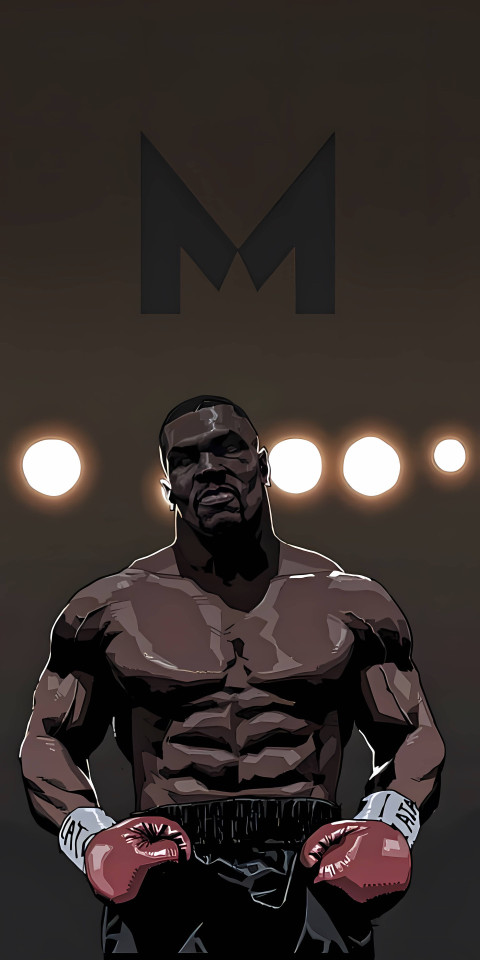 Mike Tyson Boxing Cartoon Knight Legend Man Wallpaper