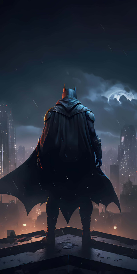 Batman Silhouette in the City Wallpaper