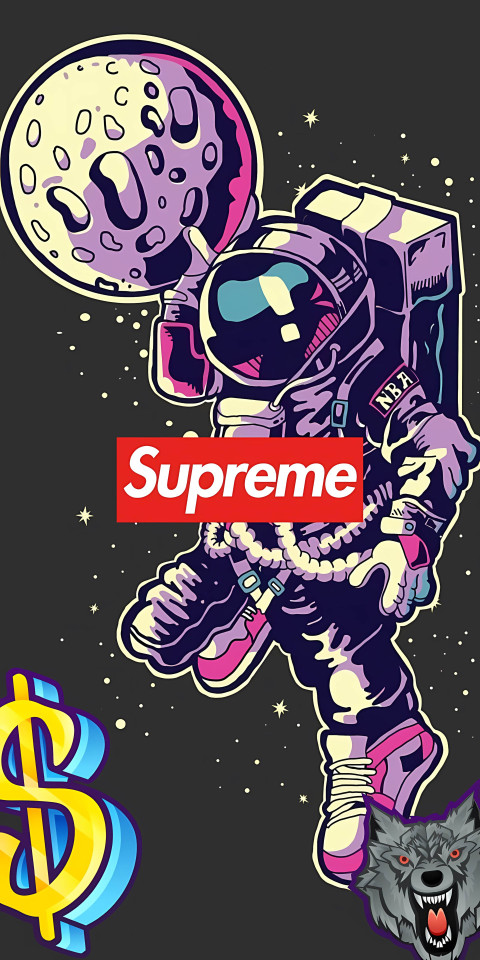 Cool Supreme 4k Astronaut Aesthetic Design Photo