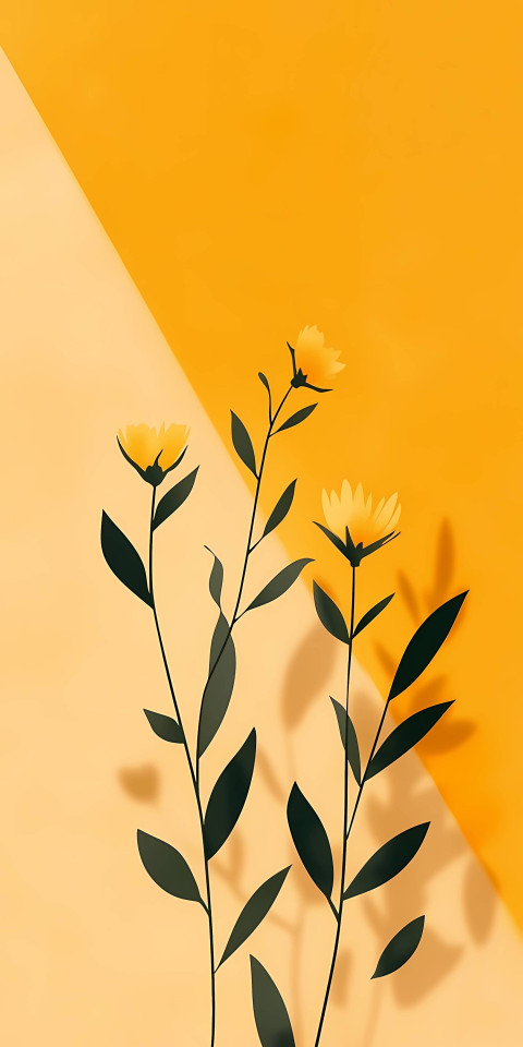 Sunny Yellow Aesthetic Wallpaper for Your Smartphone 4K